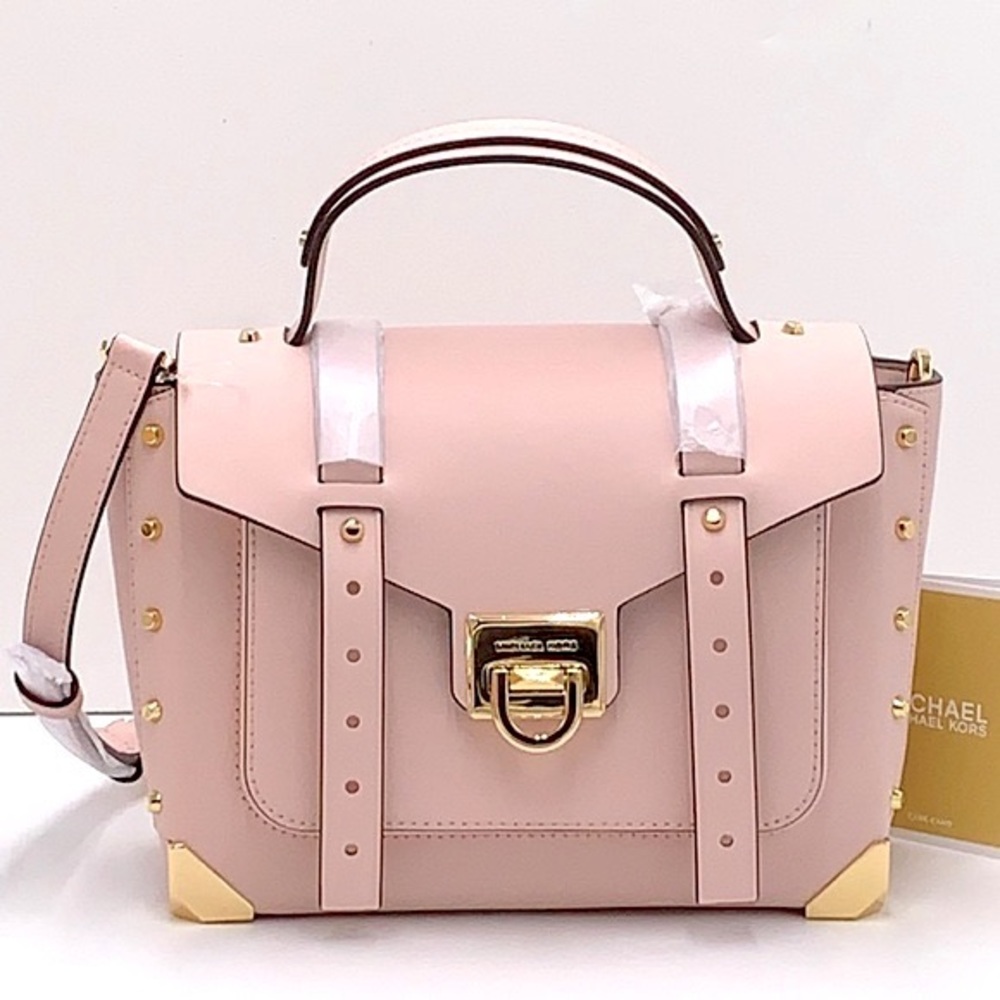 MICHAEL KORS MANHATTAN MEDIUM TOP HANDLE SATCHEL/SHOULDER/CROSSBODY POWDER BLUSH - Picture 2 of 16